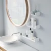 New Wall-Mounted Bathroom Storage Rack Shelf White Make Up Organizer Large Capacity for Kitchen Household  Accessories 1
