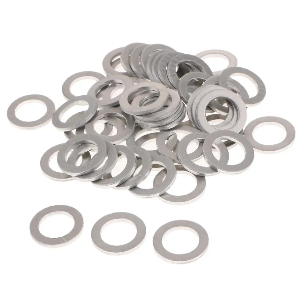 50 Pieces Car Vehicle Oil Drain Plug Washer Gaskets s for Size: 21mm