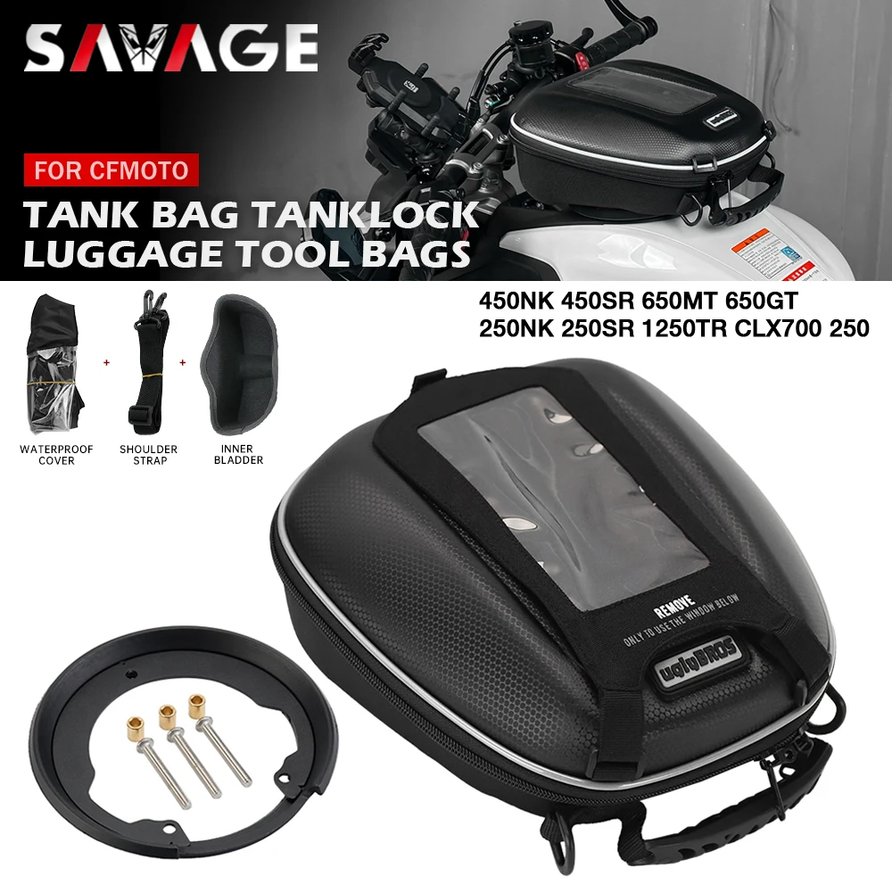 Tank Bag Luggage For CFMOTO 450SR 450SS 450NK CLX 700 250 CLX700 650 MT GT 250 NK 450 SR 1250TR Motorcycle Tanklock Racing Bag