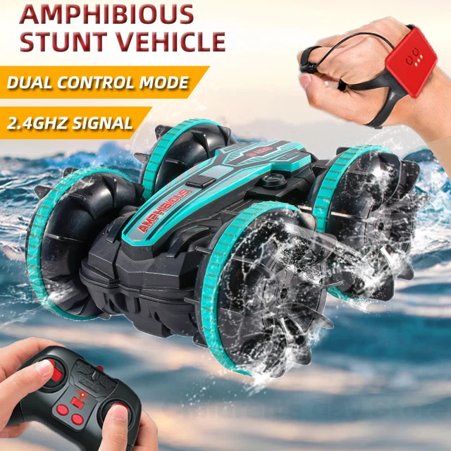 Voiture Amphibie Télécommandée 4wd Pour Enfant Et Adulte, Jouet De Cascade  Contrôlé Par Gestes, Bateau À Dérive - Rc Voitures - AliExpress