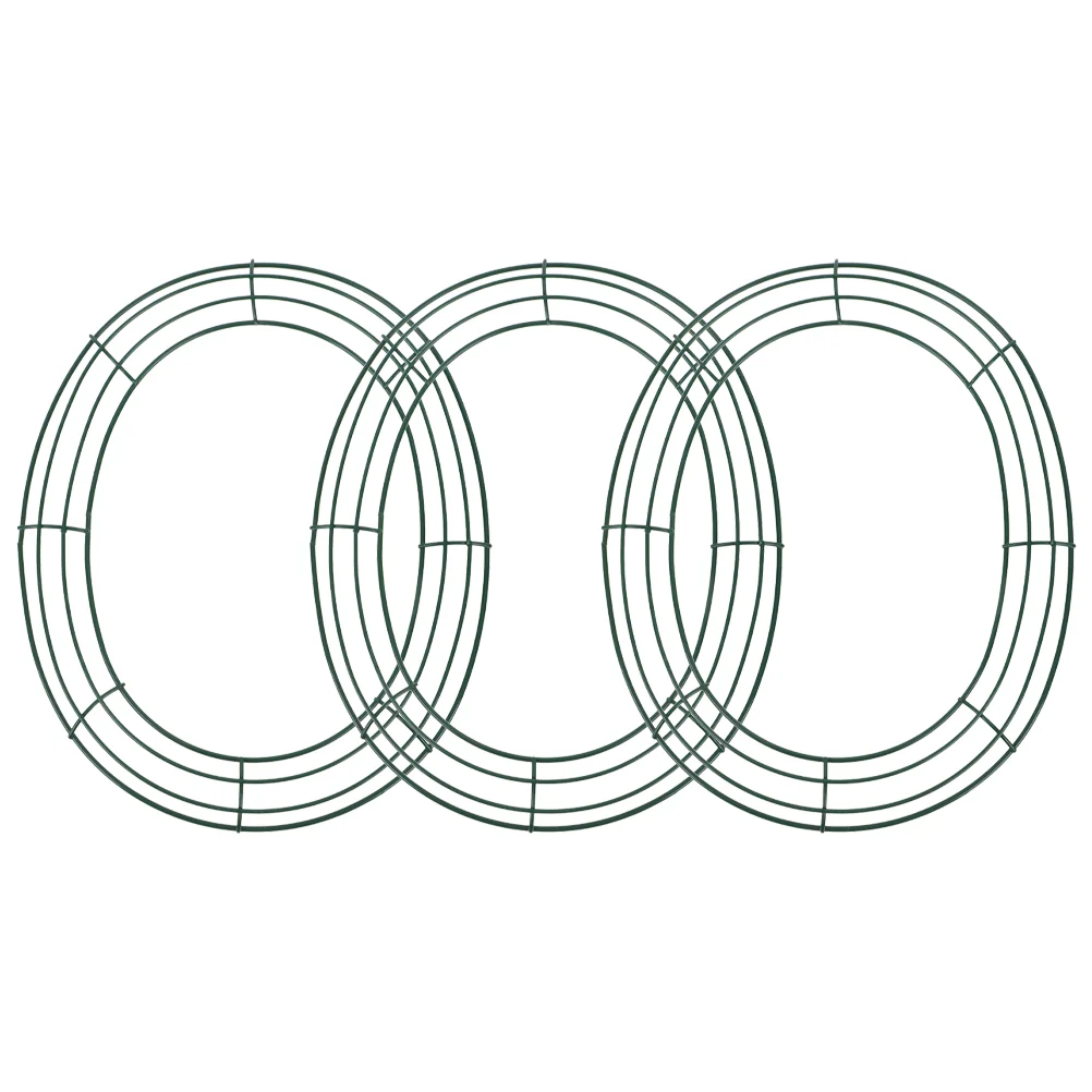 

Oval Shaped Wreath Frame Easter Egg Shaped Metal Wire Wreath Frame 30X25Cm Round Green Metal Diy Floral Crafts Wire Wreath