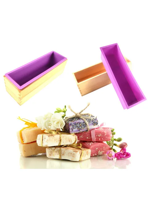 Stampo Per Sapone In Silicone Con Raschietti - Legno E Silicone Alimentare, Per Saponi Fatti In Casa - Foto 11