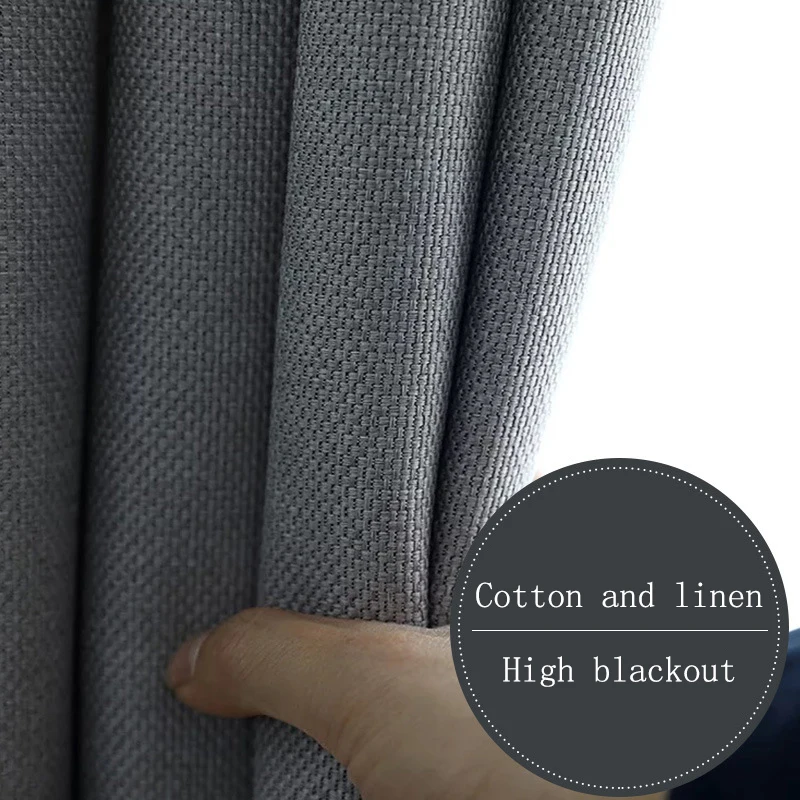 Cotton Linen Window Curtain In Kitchen Room Curtains for Modern Living Bedroom Dining High Blackout | Дом и сад