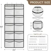 Over The Door Organizer with 5 Large Pockets Hanging Storage Shelves Grey 5