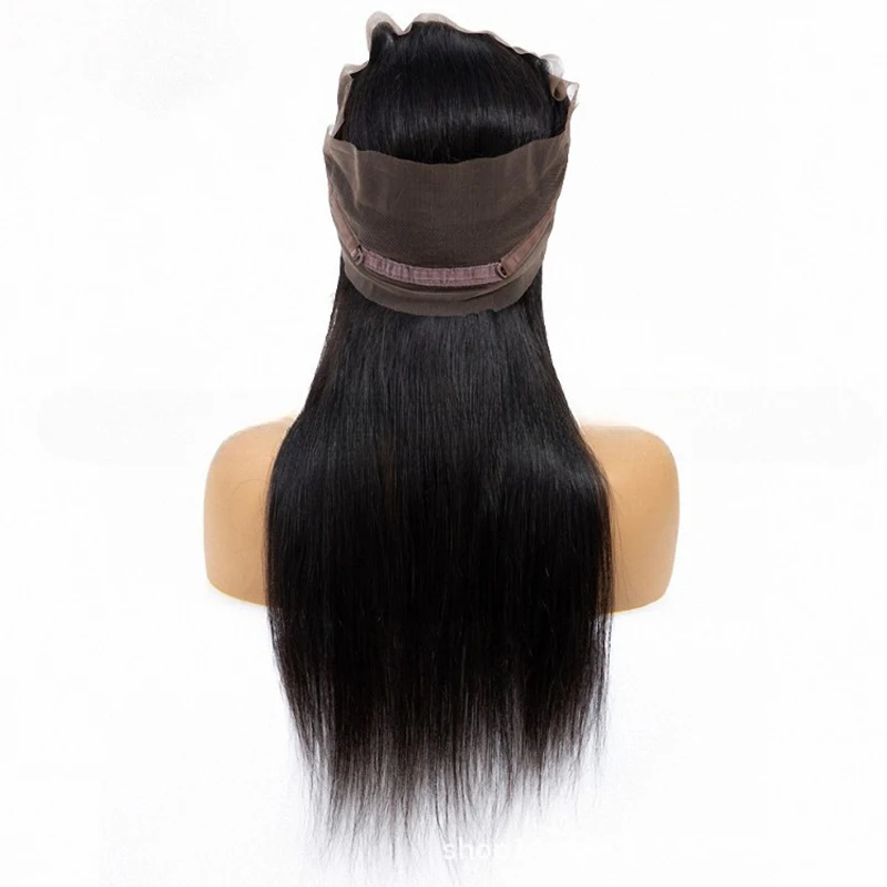 360 Lace Frontal Closure Straight Hair Human Hair Brazilian Remy Soft and Silky For Women 360 Lace Closure Daily Use