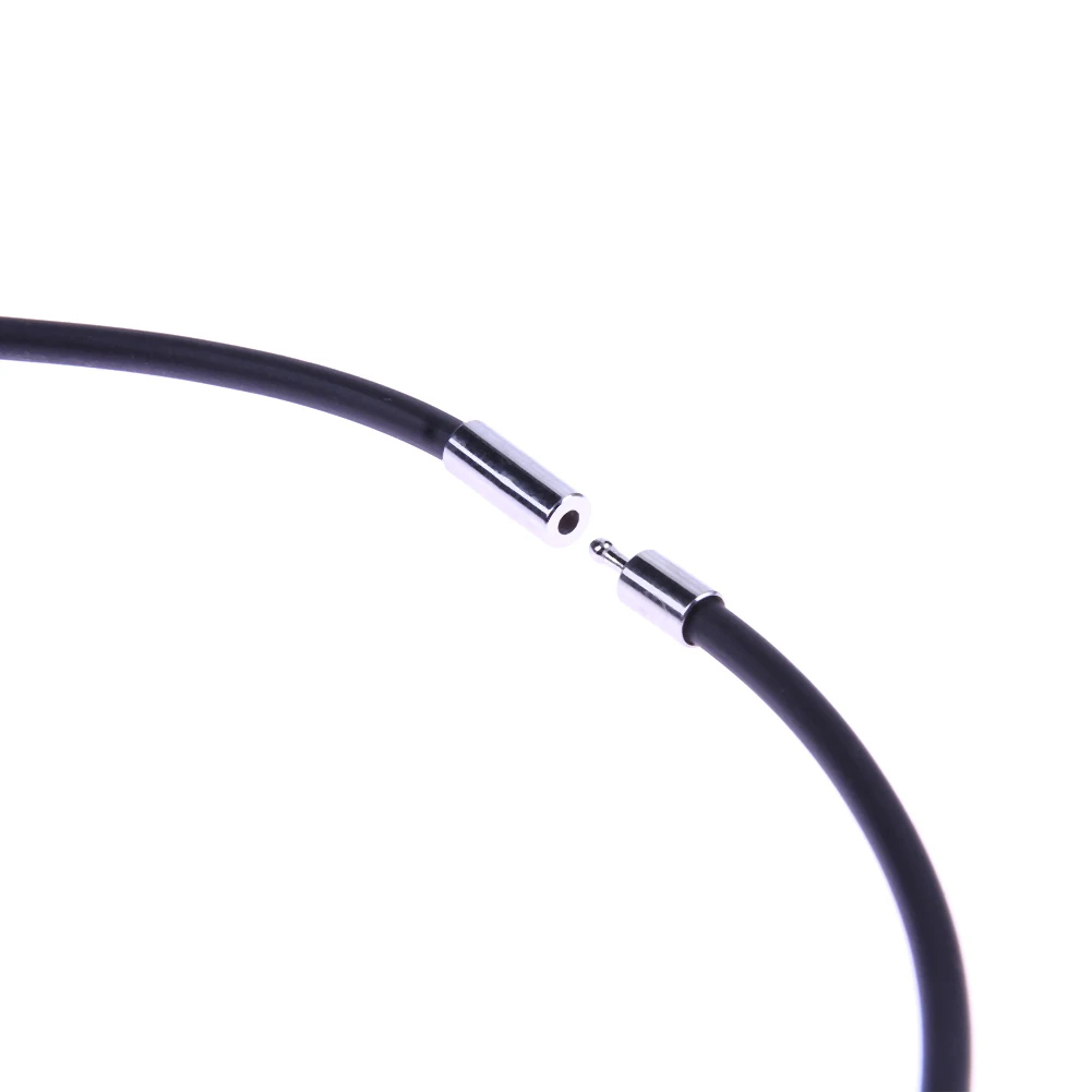 Black Rubber Choker Necklace Unisex Casual Jewelry