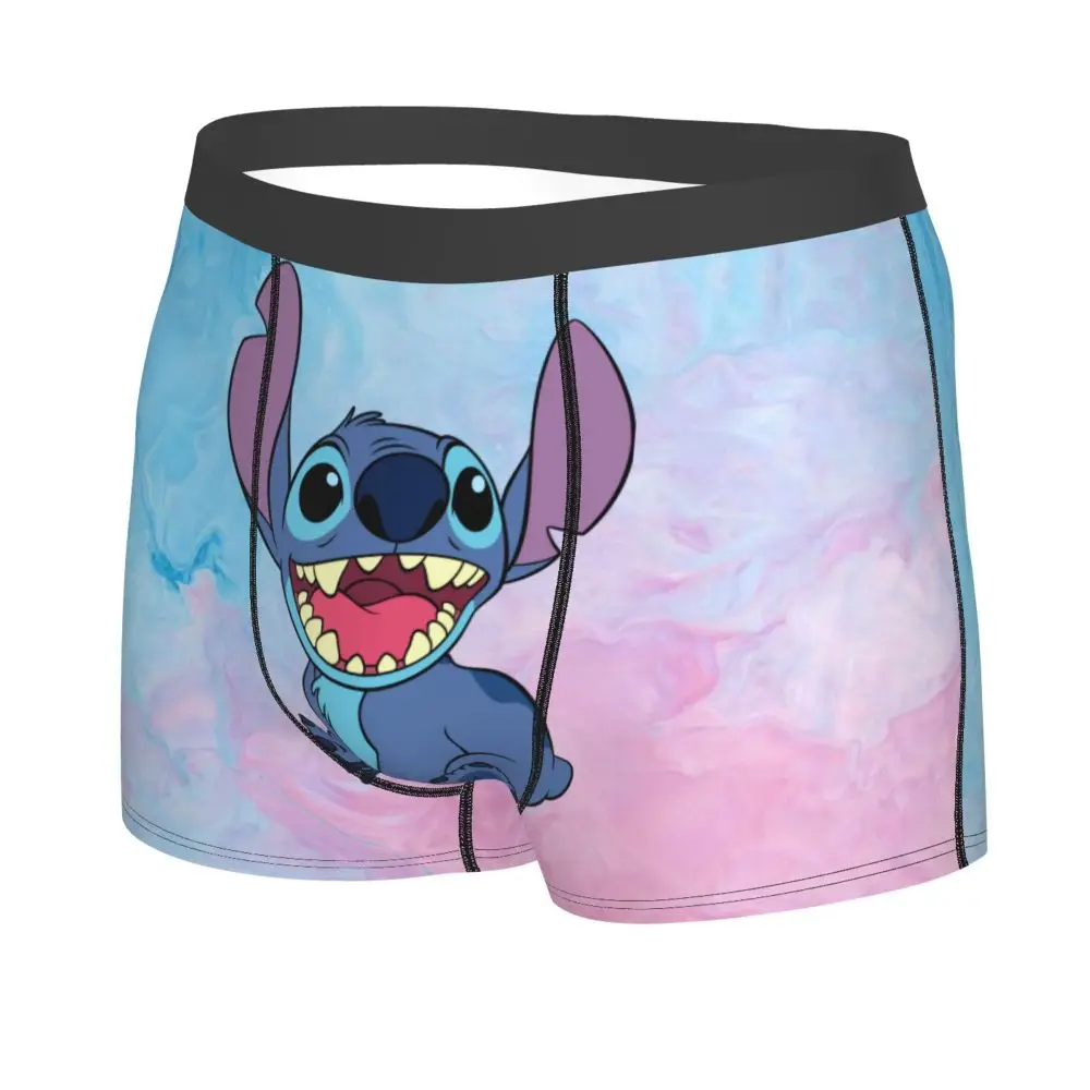 Custom Stitch Lion Cute Boxers Shorts Men's Disney Movie Briefs Underwear Fashion Underpants