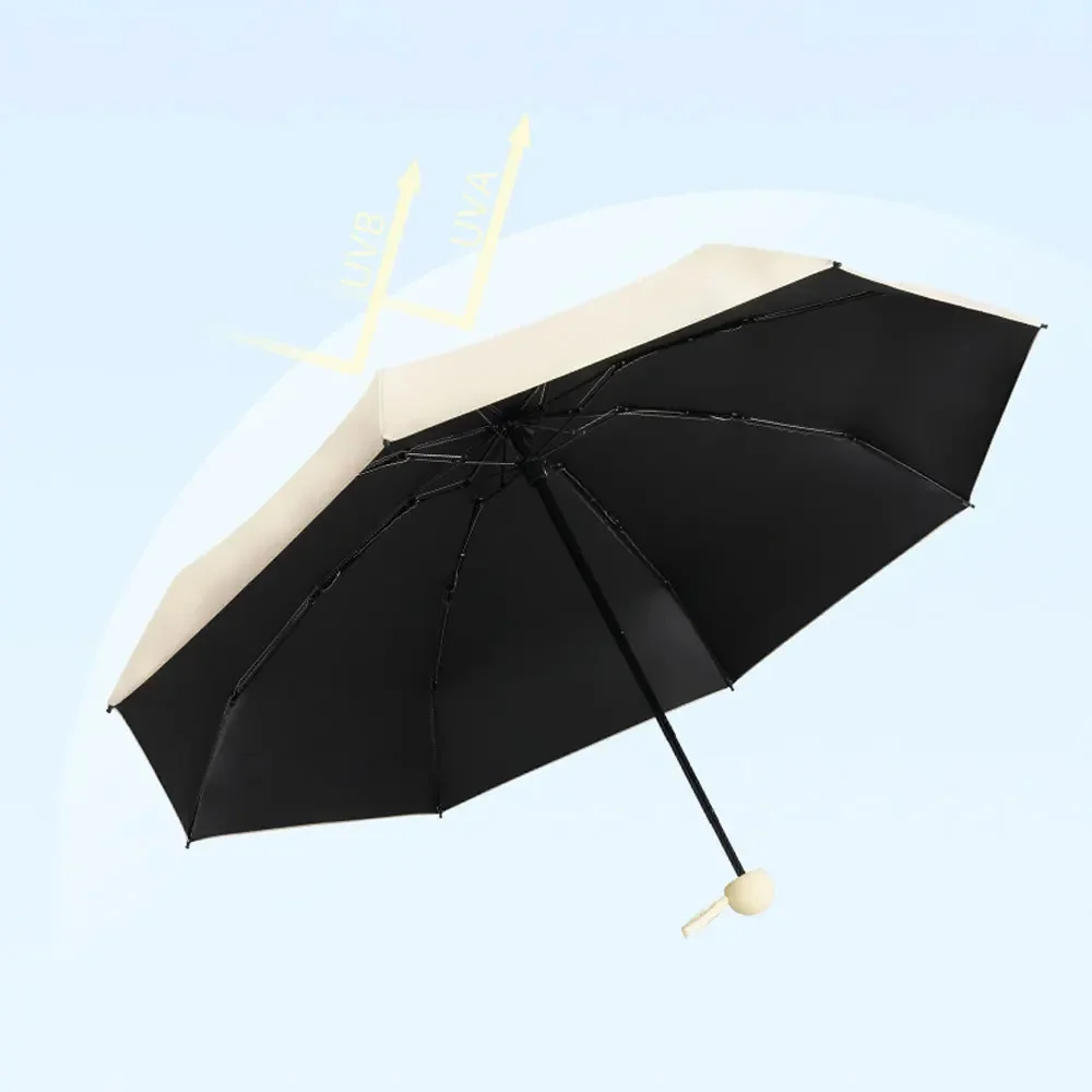 Mini Pocket Umbrella Small Sun Rain Umbrella Vinyl Folding UV Ultraviolet Protection Sun Shade Pocket Parasol Capsule