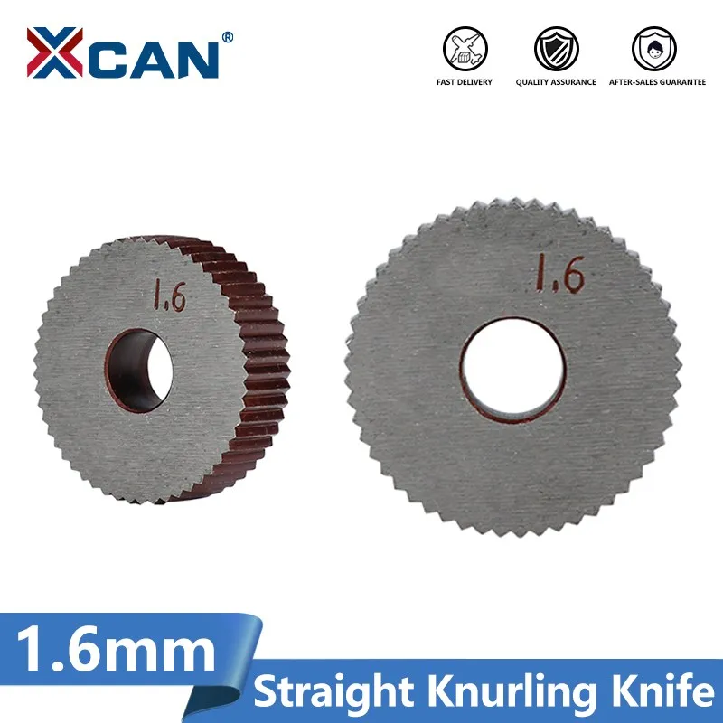 

XCAN HSS Straight Knurling Knife 1.6mm Inner Hole Embossing Wheel Straight Knurling Wheel Wheel Lathe Knurling Tools