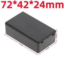 Durable Waterproof ABS Plastic Storage Case with Clasp Closure (72x42x24mm - Black)