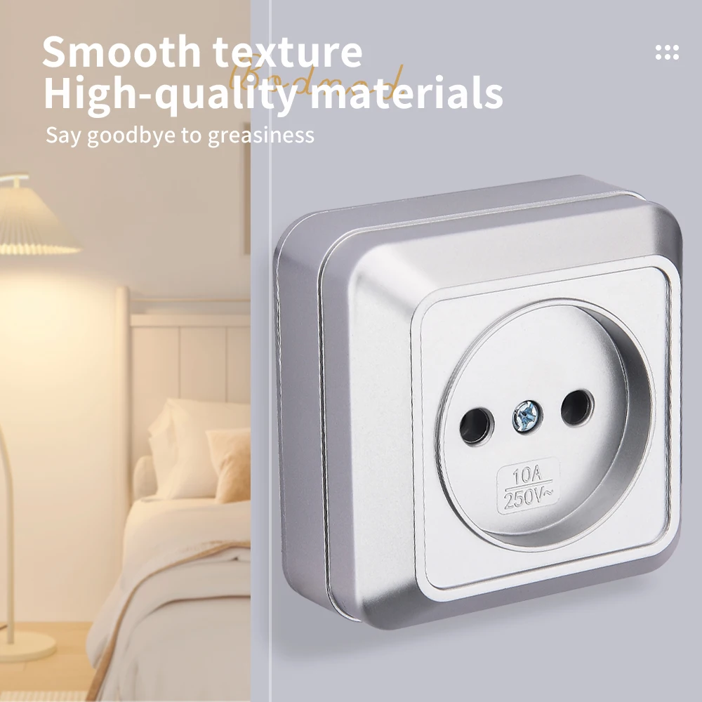 Wall Socket electrical socket,power socket,extension sockets Silvery Europe Exterior Flame Retardant