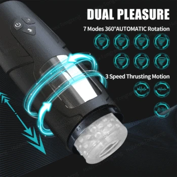 Telescopic Rotation Masturbator Cup Vagina Masturbation Blowjob Adults Sex Toys for Men Male Piston Automatic Mastubator