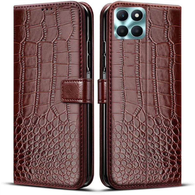 Honor x6 x 6 VNE-LX2 케이스, 가죽 플립 북 스탠드, 카드 슬롯 홀스터 케이스, Honor X6A HonorX6 VNE-LX1 X7a X7b X7b 커버
