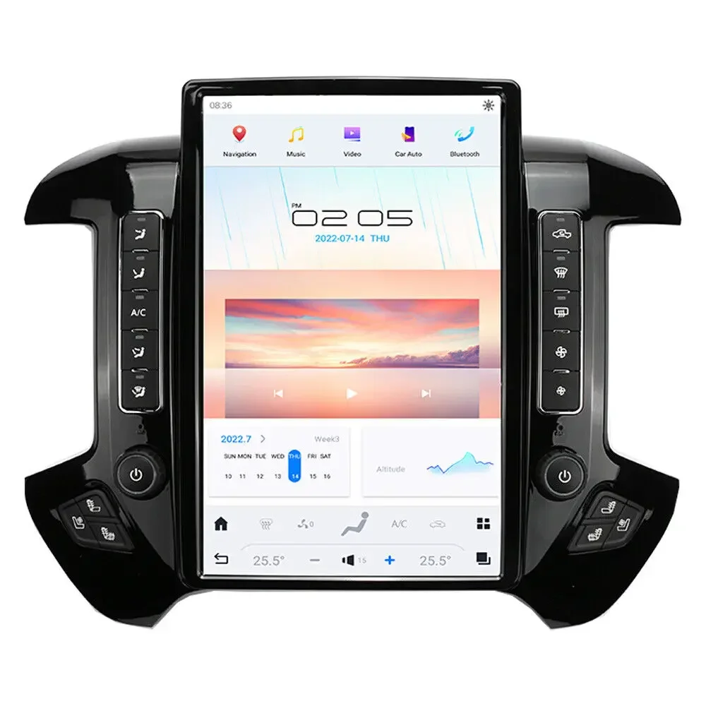 

14.4 inch Vertical Screen Android Car Stereo for Chevrolet Silverado GMC Sierra 2014-2018 Car Head Unit Central Multimedia
