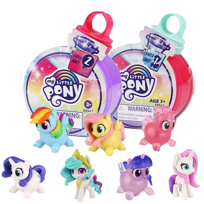 Hasbro 마이 리틀 포니 매직 보틀 블라인드 박스, 보물 사냥 DIY 반지 인형 선물, 장난감 모델, 애니메이션 피규어 수집 장식품