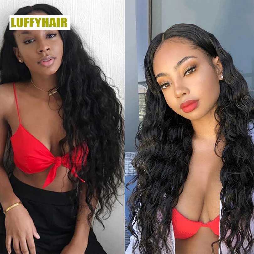 Water Wave I Tip Hair Extension Brazilian Remy Stick I Tip capelli umani onda sciolta Microlink Hair 100 fili - immagine 4