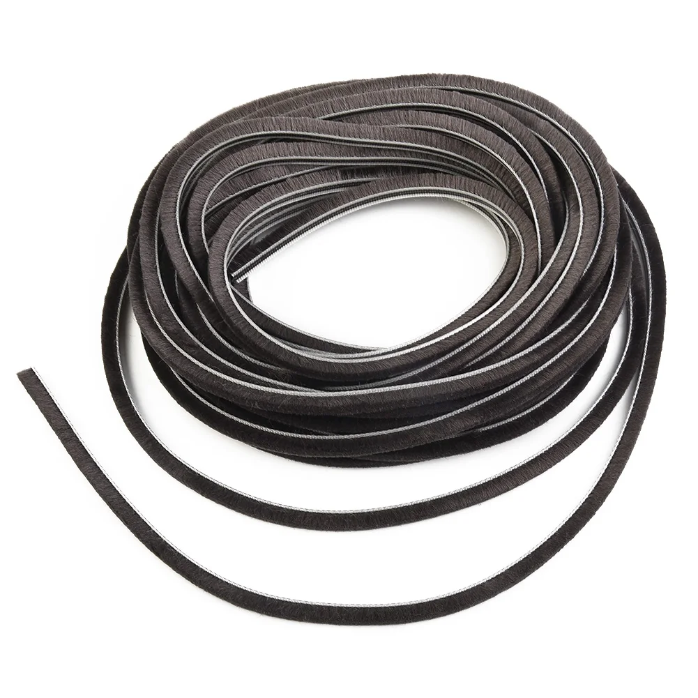 10m Weatherproof Brush Seal Strip - Sound Insulation & Dust-Proof Home Accessory