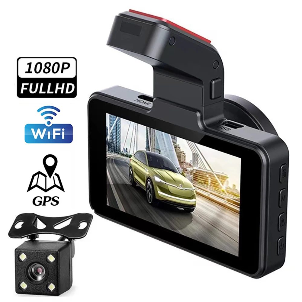 Full HD 1080P 3 Camera Dash Cam For Car 2 Inch Screen Dashcam Black Box  Driver Video Recorder CAR DVR Rear Camera Car Accessorie - AliExpress