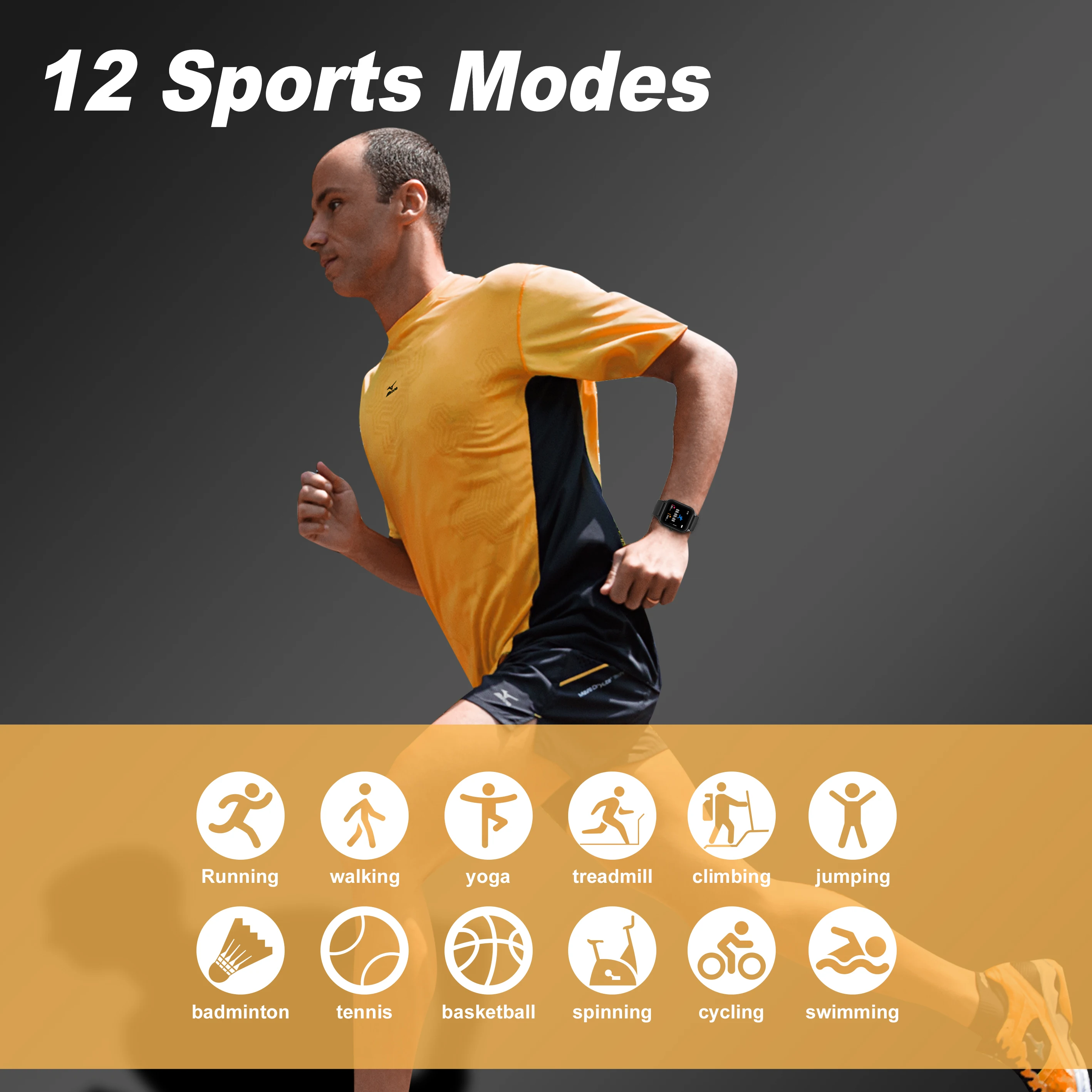 IOWODO Ʈ ġ 1.54 ġ Ǯ ġ ũ 25   5ATM  smartwatch м  ð ۷ι 