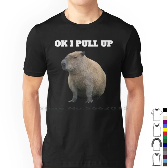 Homens e mulheres capivara Meme t-shirt de manga curta, bonito dos