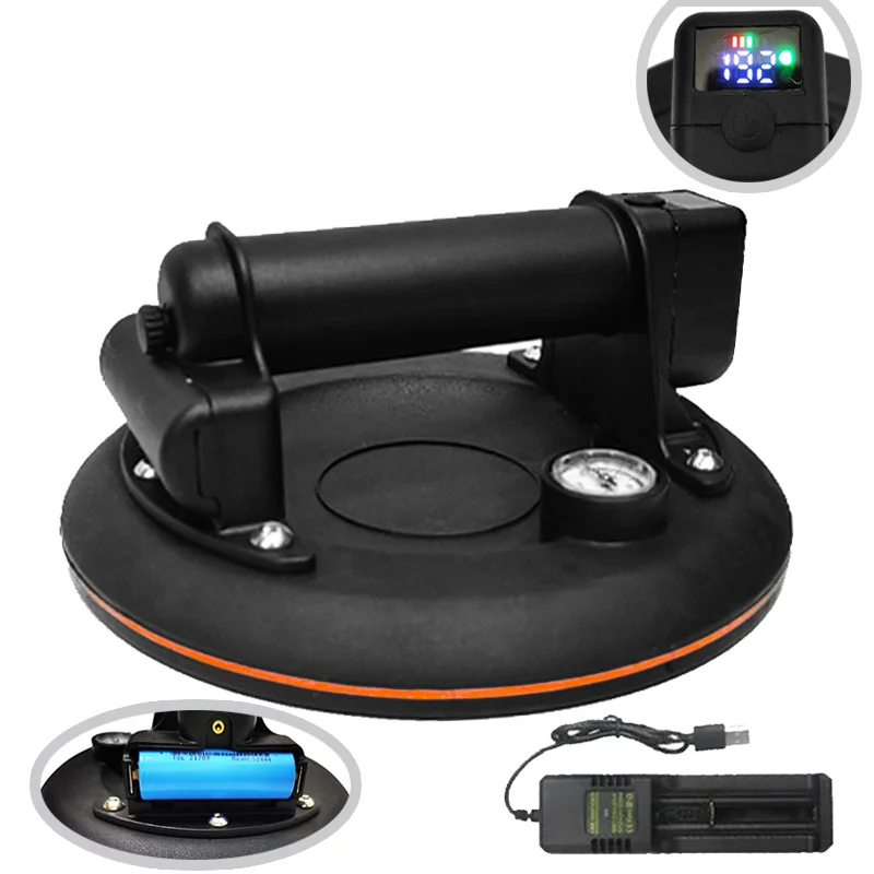 New 8 Inch 280kg Loading Capacity Air Pump Electric Vacuum Suction Cup Heavy Duty Vacuum Spreader Tile Adsorption Glass Lifting