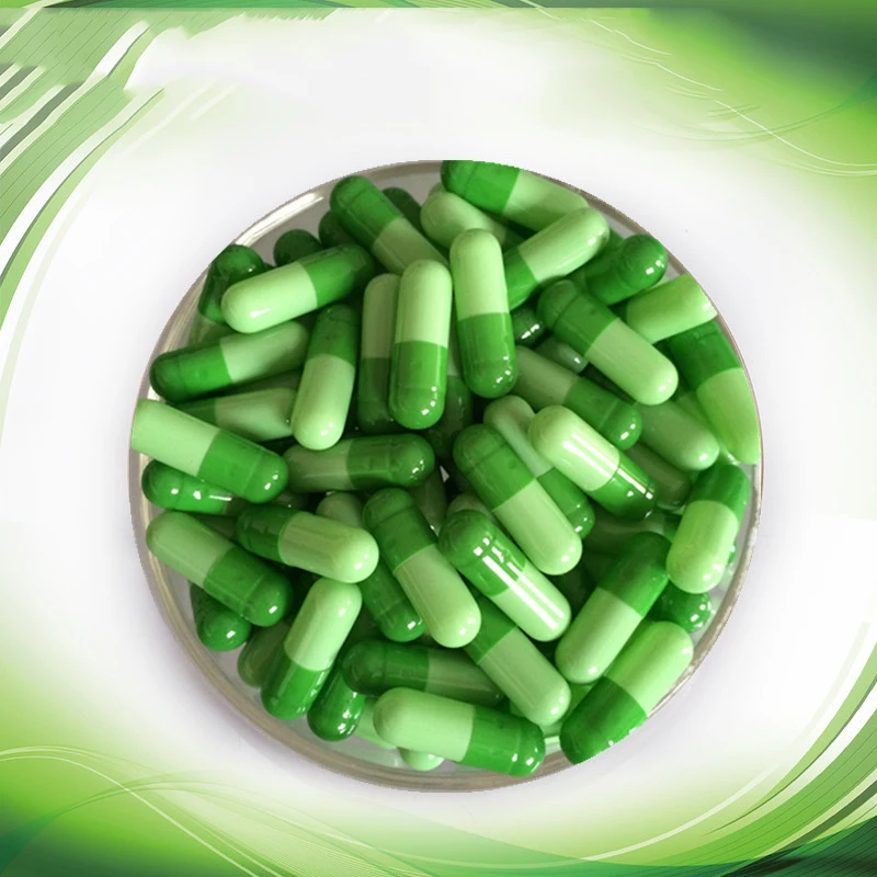 1000PCS 0# green-light green Colored Hard Gelatin Empty Capsules Hollow Gelatin Capsules joined Or Separated Capsules