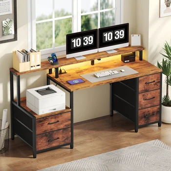 Gaming Desk with Drawers 1