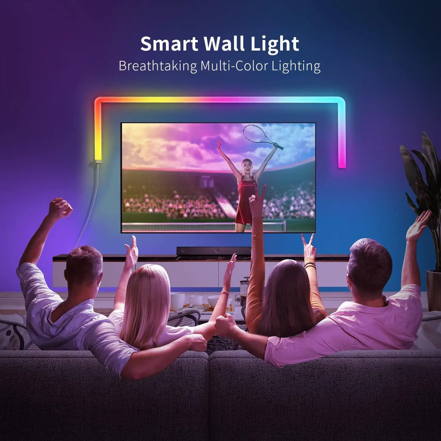 RGBIC Wi-Fi Smart LED Light Bar 12v Support Alexa Google Home Bluetooth TUYA Music Sync DIY Night Light TV Wall Room Decor Lamp led light bar