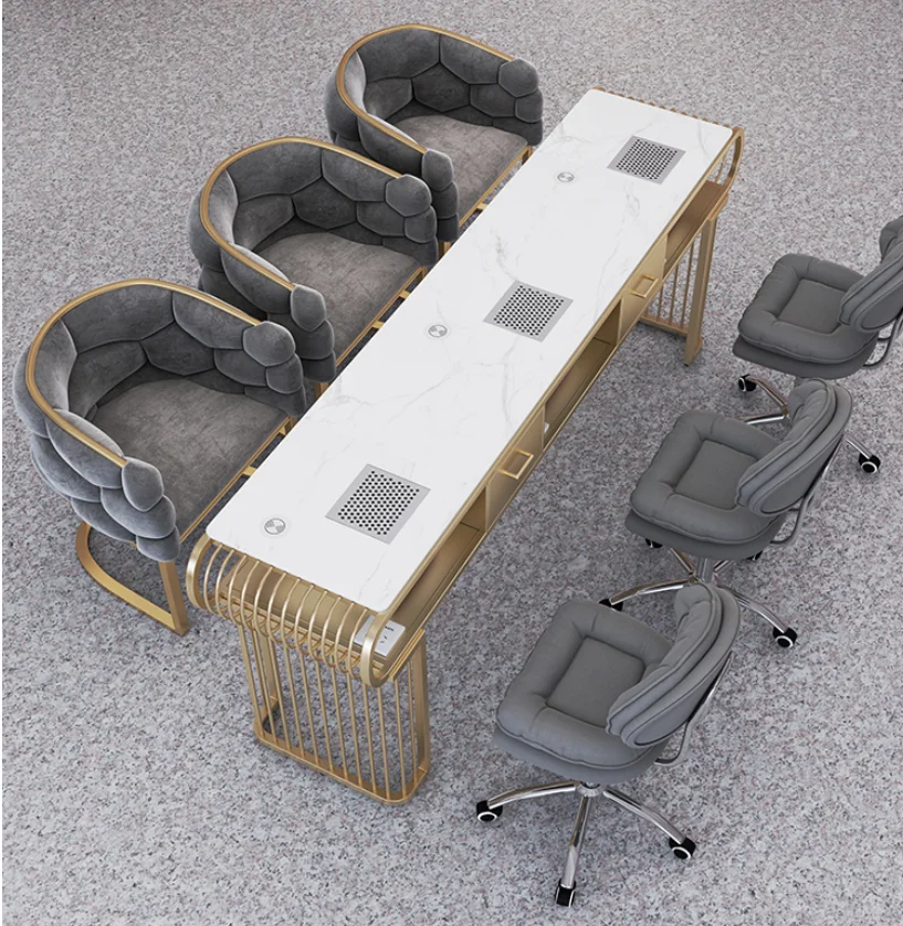 Nail care table Economic single double three person net red manicure table