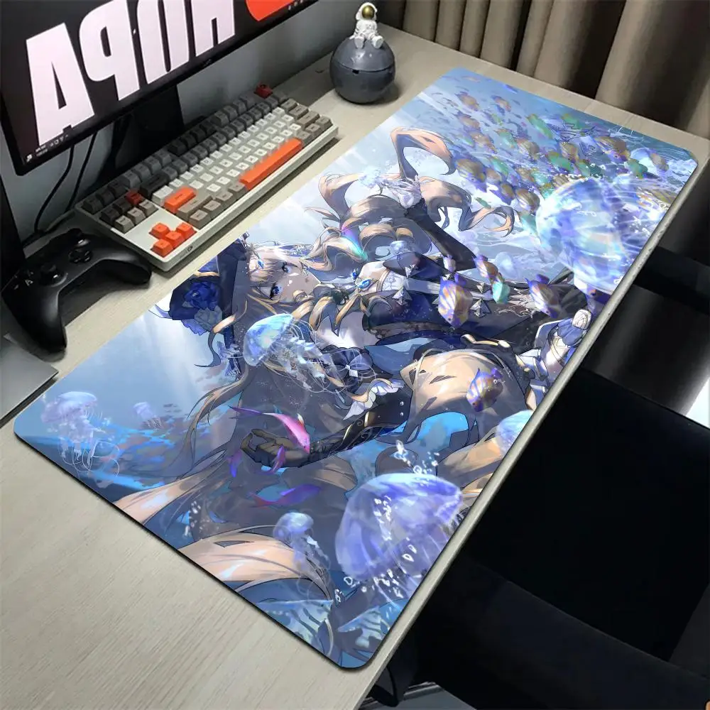 Anime Genshin Impact Navia Tappetino Per Mouse Tappetino Per Mouse Tappetino Da Scrivania Con Accessori Per Giochi Pad Prime Gaming Xxl Tastiera Pad S