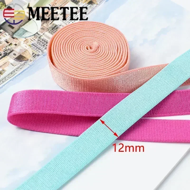 5m or 10m of 10mm Black or White Decorative Mesh Edge Elastic