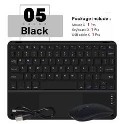 Mini Touch Bluetooth Wireless Keyboard with Built - in Mouse - Japanese (Black - and mouse)