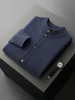 ANGEL Men's 100% Cashmere Sweater Coat Mock Neck Thick Cardigan Buttons Smart Casual Autumn Winter Cashmere Knit Clothing Top 5