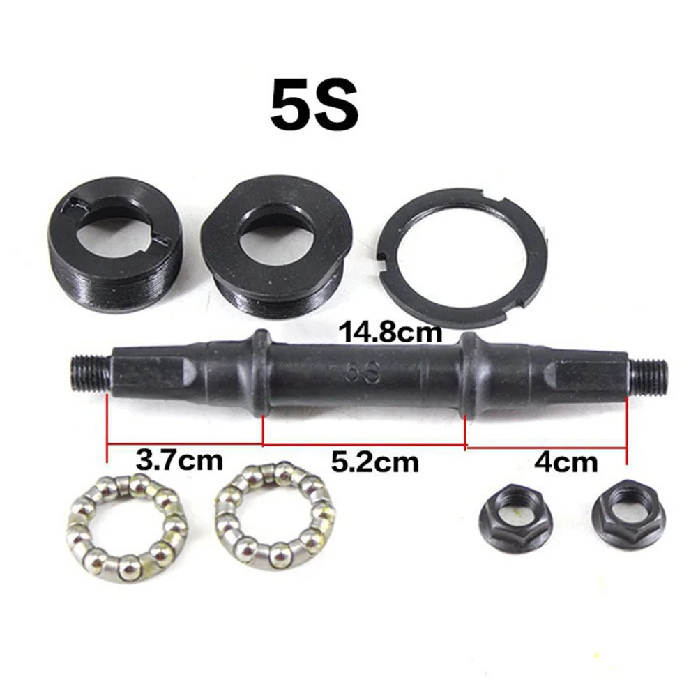 Description Picture 2 of itemNew Bicycle Shaft Axie Bottom Bracket Fixed Bike Crank Square Hole Cycling Steel MTB Square Hole Bicycle Bottom Bracket Axle Kit