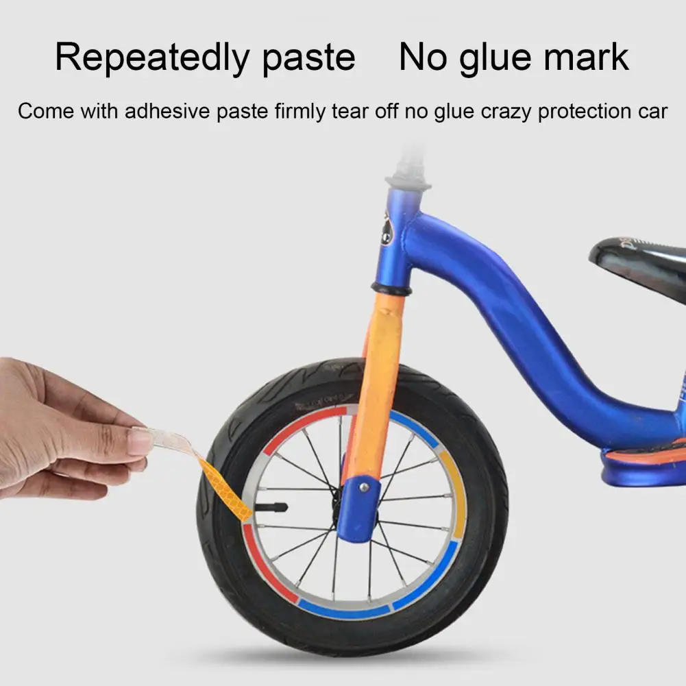 

Stick Firmly 1 Sheet Stylish Moist Proof Reflective Sticker Luminous Bike Reflect Sticker Anti-fade Bicycle Accessories