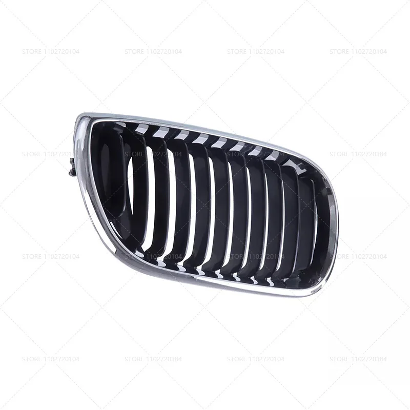 Bumper Grille Trim Strips for 2000-2005 E46 BMW 320i 325i 325xi 330i 330xi Chrome and Black Kidney Front Hood Grille 51137030545 51137030546