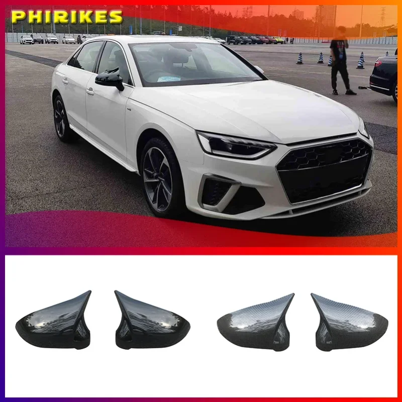 

Для Audi A4 A5 B9 боковые зеркальные крышки (Carbon Look) 2017 2018 2019 S4 S5 RS5 allroad Quattro Сменные крышки
