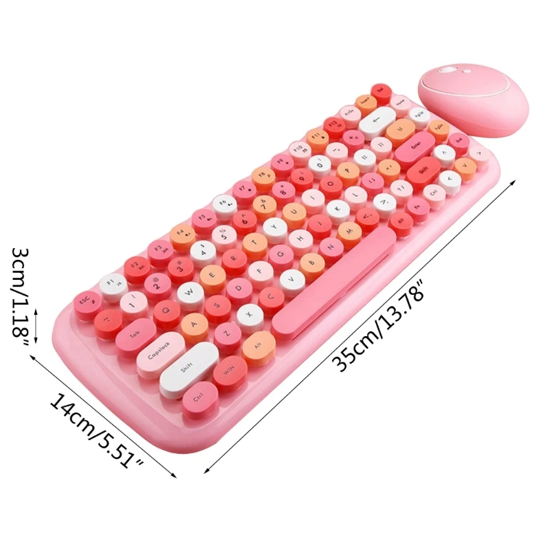 MOFII2.4G 무선 키보드 마우스 세트 PC 랩용 키 캡용 원형 서스펜션