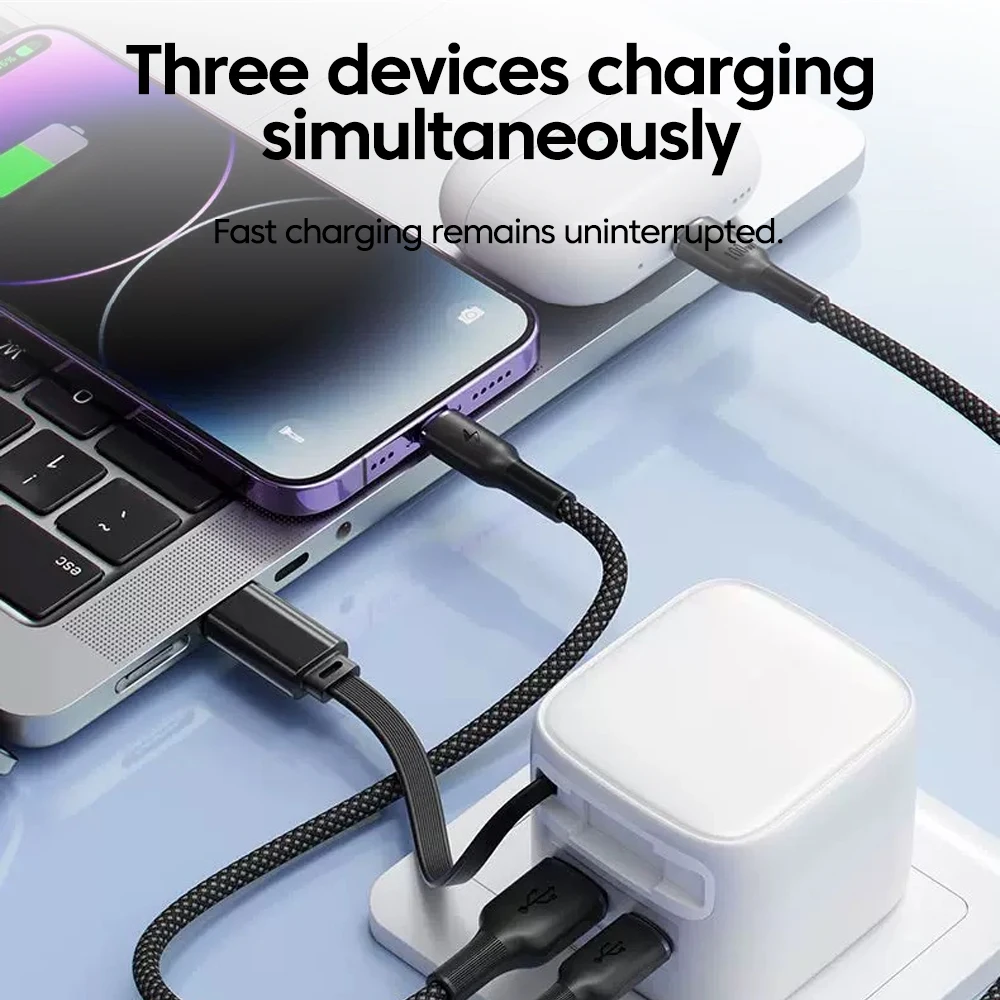 90w Gan Super Fast Charger Phone Charger Adapter Retractable Fast Charging Usb C Cable For Iphone 15 16 17 Samsung Huawei, Alina Gadgets