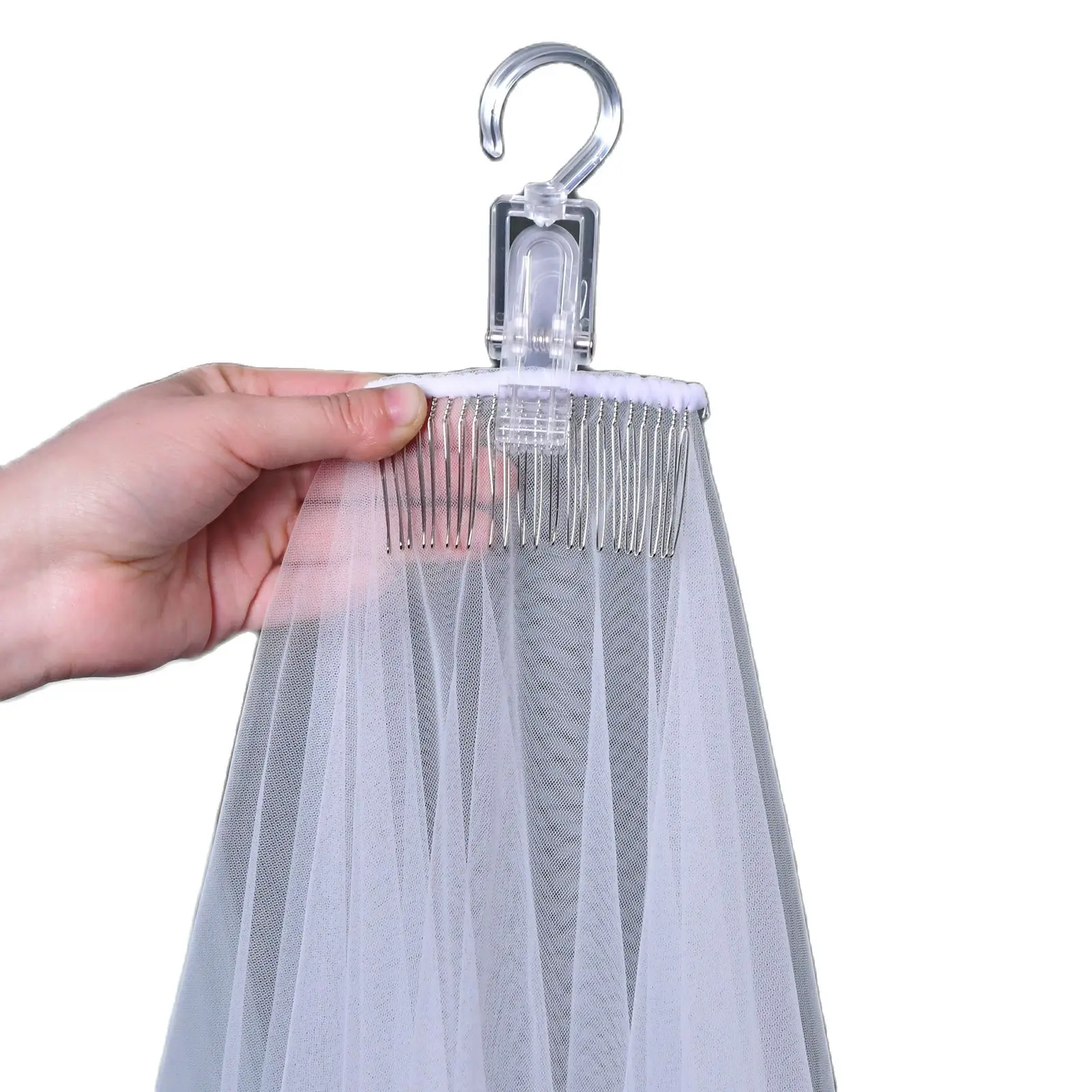 Topqueen Vv Clear Plastic Clip Wedding Veil Clip Wedding Accessories
