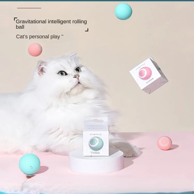 

Pet Products Gravity Intelligent Rolling Ball Tease Cat Toys With Cat Mint Sound Grinding Teeth Resistance Self High Ball