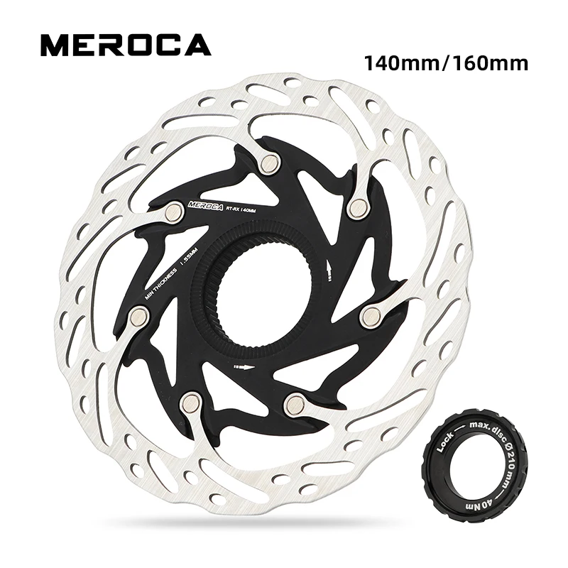 

MEROCA Rt-rx Mountain Bike Center Lock Disc Brake Rotor 140mm 160mm Ultra-light Heat Dissipation Bicycle Disc Brake Rotor