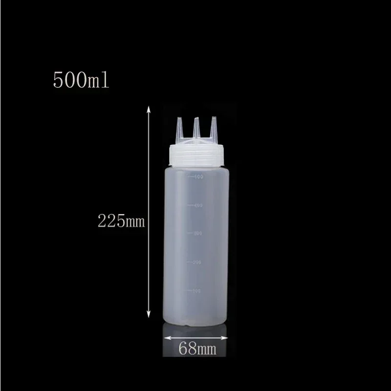 1 botella de plástico para condimentos, de 120 ml a 1000 ml, multiusos, para salsas, ketchup, barbacoa, jarabes y aceites