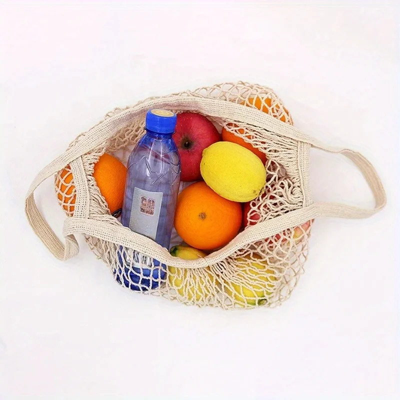 Cotton Mesh Bag Rough Cotton Rope Woven Supermarket Shopping Large-capacity Environmentally Friendly Degradable Shopping Bag