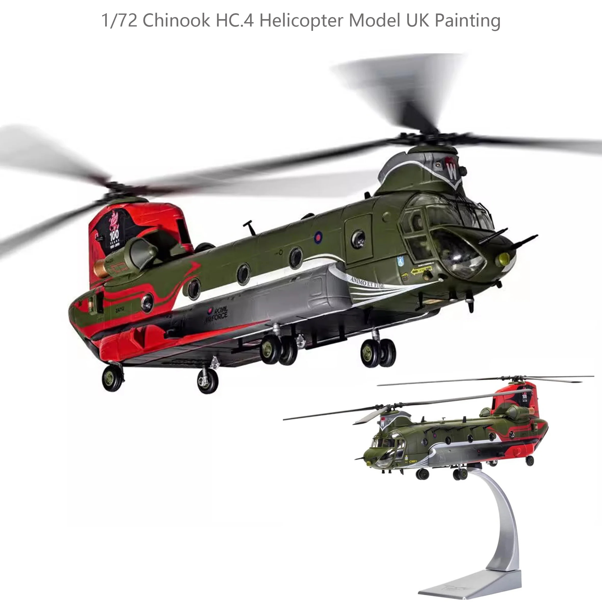

Fine AA34215 1/72 Chinook HC.4 Helicopter Model UK Painting Alloy finished product collection model