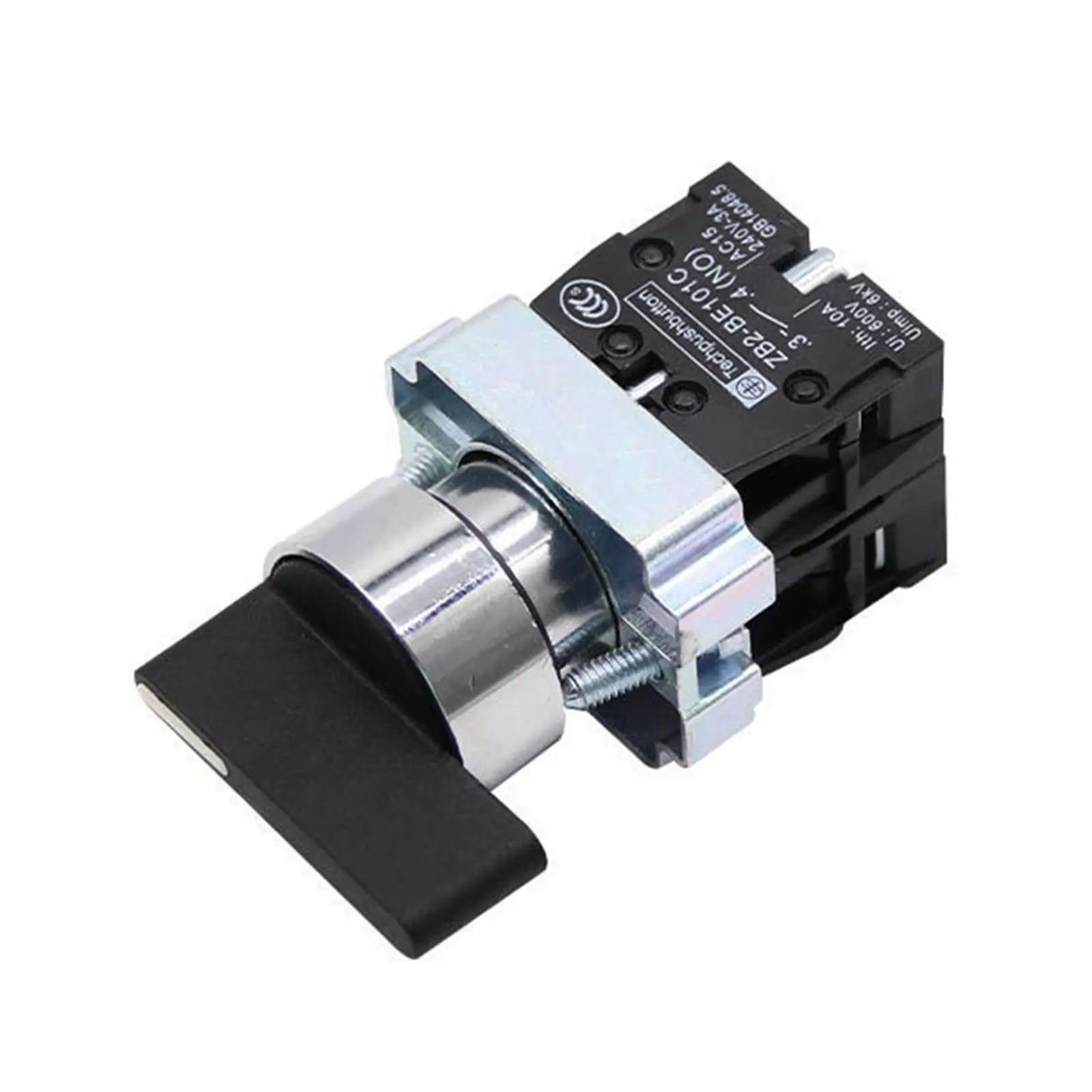 Rotary Selector Switch with Long Handle 600V 10A 22mm Mounting Hole 3 Position