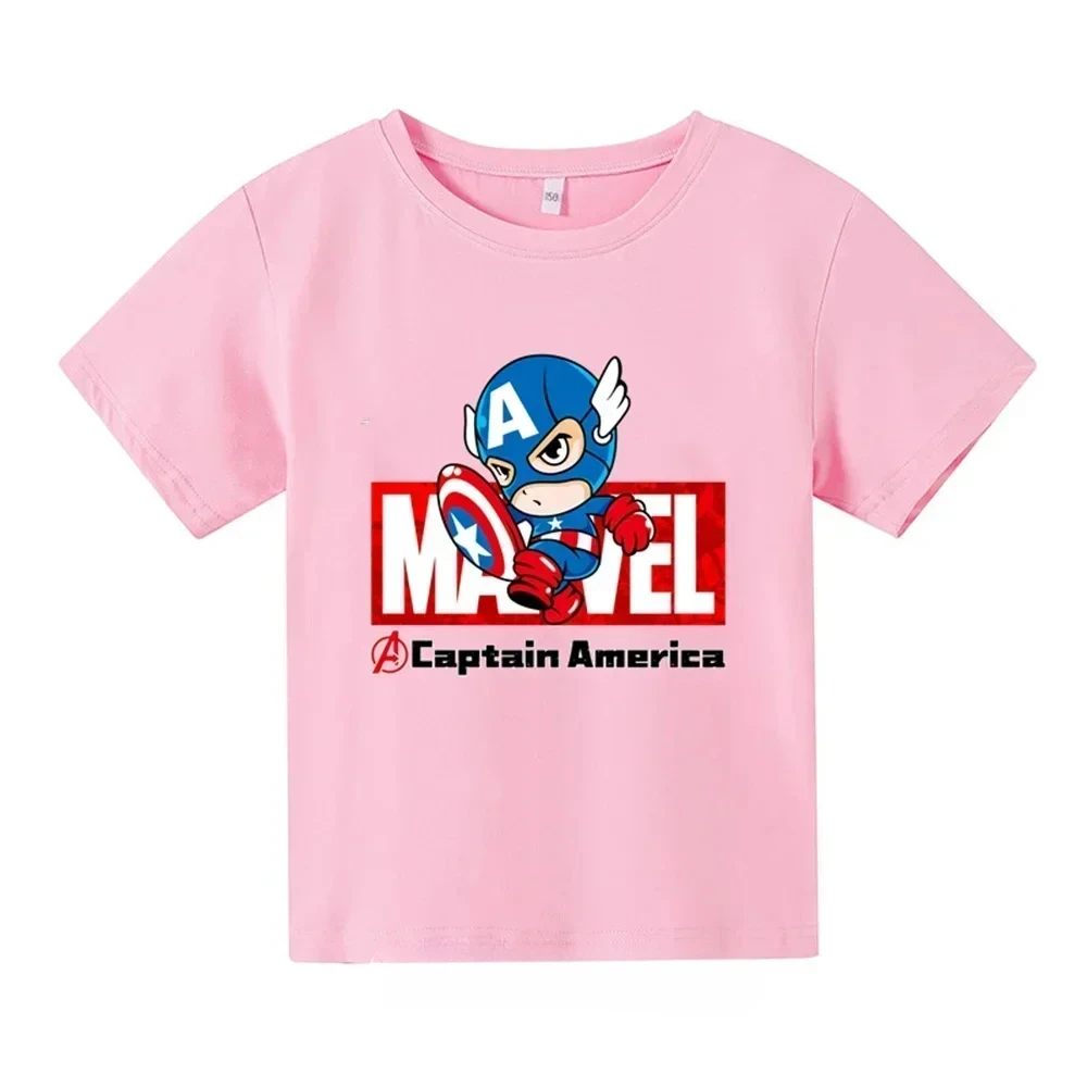 thumbnail image 1 of Nueva camiseta de verano con estampado de dibujos animados para niños y niñas, de algodón, de manga corta, a la moda, para verano, 1 of 5