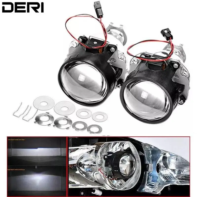 CarH4H7SocketLEDHeadlightProjectorsLensRetrofitHiLoBeamLens