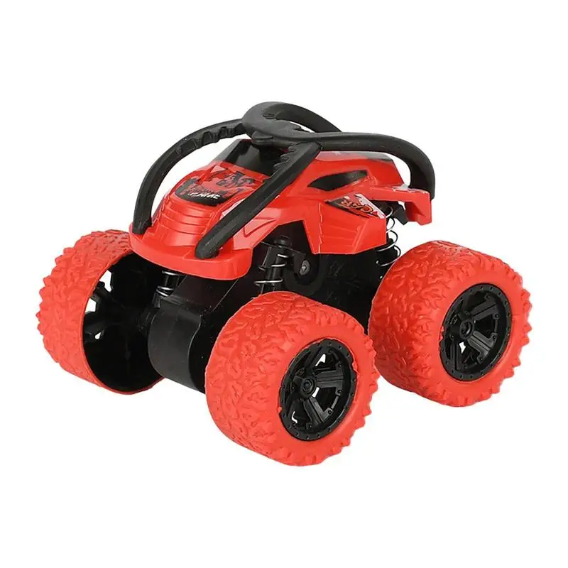 

Stunt Pull Back Car For Boys Friction Powered Push And Go Cars Mini Four-wheel Drive Stunt Rolling Inertial Off-road Vehicle For