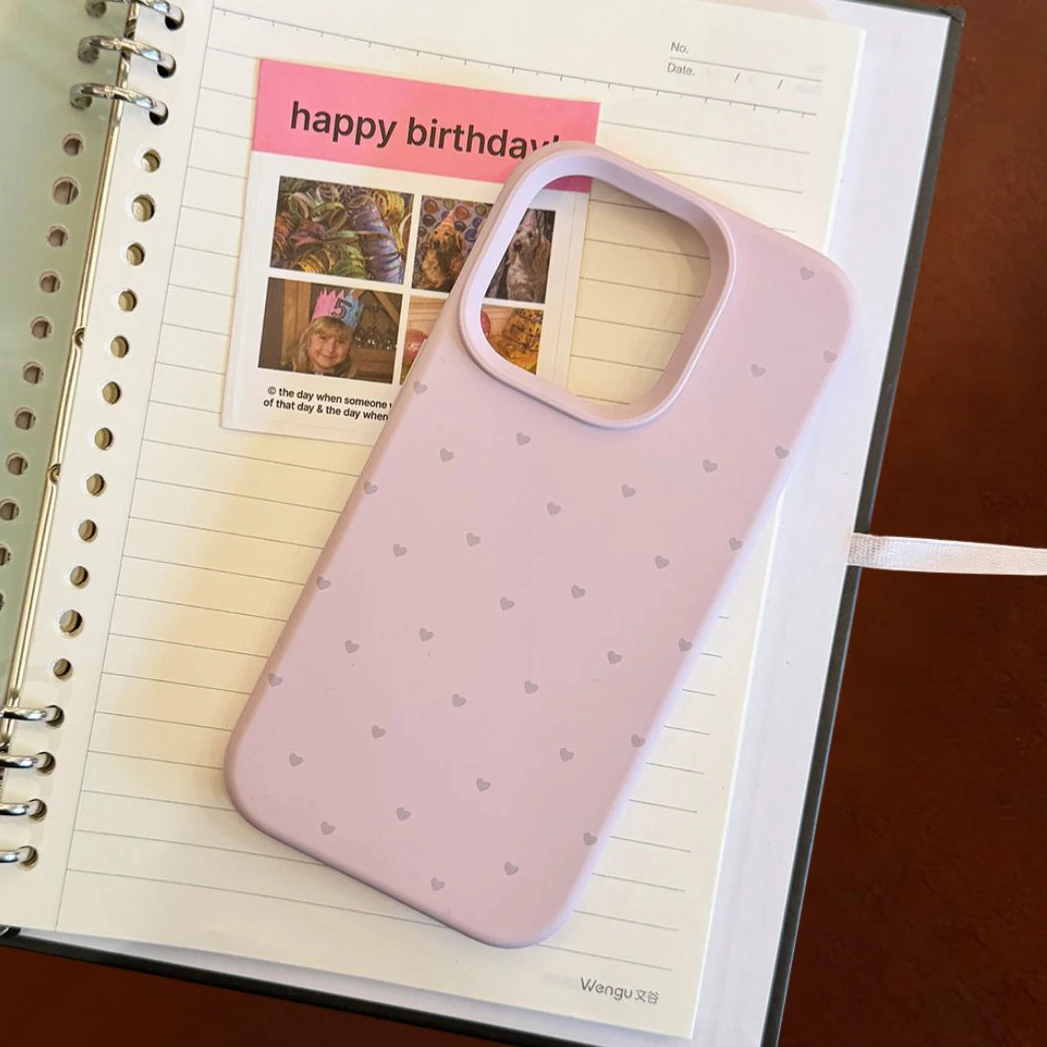 INS Polka Dot Small Fresh Mobile Phone Case for iPhone 16 ProMax 15 14 13 Pro Max 16Plus Skin Feel Liquid Shockproof Soft Cover